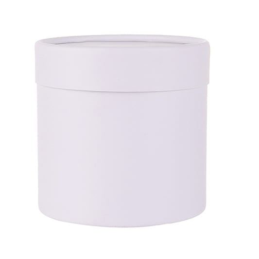 Blumenbox rund 12,5 × 12,5 cm – Weiß